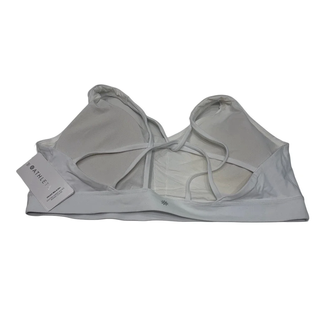Athleta Solace Bra D-DD Sports Bra Yoga Pilates | White 3X NWT